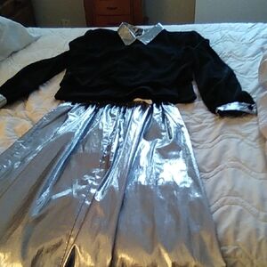 Stylish Black and Silver Women's Outfit